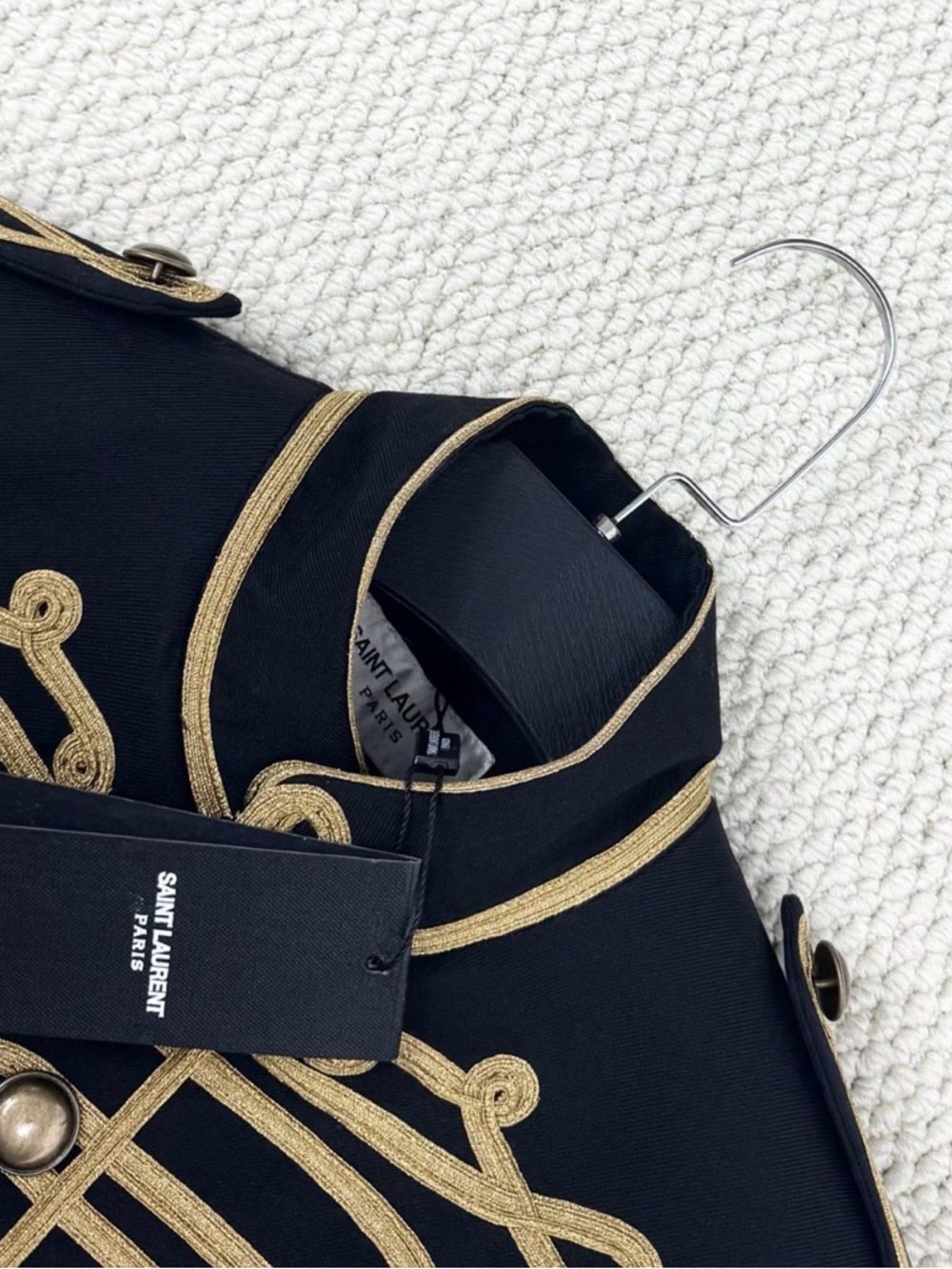🚩steal Saint Laurent Black Jacket with Gold Embroidery - Picture 3 of 4